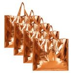 Kuber Industries Grocery Bag|Non Woven Shopping Bags|Reusable Carry Bag for Vegetable|Large Size|Pack of 4 (Copper)