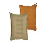 SHIVAM CART Soft Cotton Travelling Air Pillow, Compact and Lightweight Pillow, Neck Support headrest Pillow During Travelling in Bus, Train,Flight- Pack of 2 (Beige & Brown)