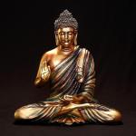 NAYRA HANDICRAFTS Resin Religious Idol of Lord Gautam Buddha Statue | Stylish Handcrafted Idols for Home Decoration | 21L * 22W * 31H cm