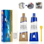 SCENTY Casting Repair Glue, Metal Repair Glue, Weld Metal Repair Paste, High Temperature Resistant Liquid Metal Welding Filler for Metal Casting Defect XY0096-F