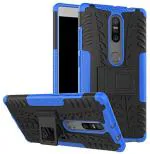 S-Hardline Lenovo Phab 2 Plus Blue Rubber, Plastic Shockproof Hybrid Kickstand Back Case Cover