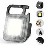 ODD M EVEN Multifunctional Keychain Mini LED Light - Rechargeable Mini Cob Handheld Flashlight with Bottle Opener, Magnetic Base and Folding Bracket | Pocket Emergency Light (Pack of 1)