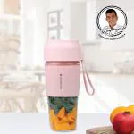 Wonderchef Nutri-Cup Portable Blender, USB Charging, Battery Operated Rechargeable Blender, 300ml, Pink