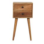 Artisan Furniture Mini 2 Drawer Oak-ish Bedside