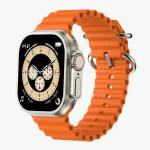 Pebble Enigma 2.01 inch IPS Display, BT Calling, Heart Rate Monitoring, Blood Level Oxygen, Full touch, Always on Dispaly, AI Voice Assistance, Multiple Sports mode, Alarm & Notifications, Wireless Charging - Salamender Orange