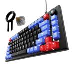 Kreo Hive Anti-ghosting Gaming Keyboard | 75% Tenkeyless Wired Mechanical Keyboard with White LED Backlight Brown Switch & 3 Colour Key Caps | Detachable USB C Cable BP (White Backlight, Brown Switch)