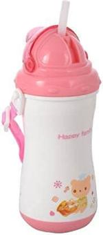 CHILDCHIC Sipper for Infant Kids Baby Toddler Anti-Spill Sippy Cup with Soft Silicone Straw BPA Free (300ml, Pink)