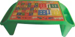 Babyjoys Plastic Multipurpose Game Printed Side Storage Study Laptop Kids Activity Table (Green)