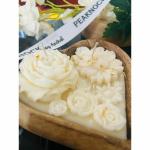 PEAKNOCK BEAUTIFUL & LUXURY FLOWER CANDLES FOR VALENTINE'S DAY CANDLE NIGHT DINNERS | HANDMADE 100% PURE SOY WAX SCENTED CANDLE |WEIGHT - 500G | PIECE OF 1 | JASMINE