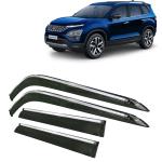 Kingsway Car Wind Deflectors Rain Guard Window Visor for Tata Safari 2021, 2022, 2023, 2024, 2025 Model, Car Door Visor with Chrome Lining Online India, Car Sun Shades