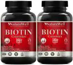 Naturewell Hair, Skin And Nail Strawberry Flavor Gummies, Biotin, 30 Gummies Each (Pack Of 2)