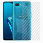Kite Digital Oppo A12 Back Screen Protective Film Carbon Fiber Skin Transparent Screen Guard Sticker (Pack of 3)