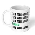 Akipi I Hate Programming | It Works | I Love Programming | It Programming Coding Ceramic Coffee Mug