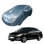 AutoFurnish ACHO 100% Waterproof Car Cover - Hyundai Verna (2017) | Neon Piping | Dual Layer - Taffeta with PU Coating | UV Protection | Triple-Stitched | Elastic Bottom | Mirror Pockets | Luxury Stylish Car Accessories (Blue)