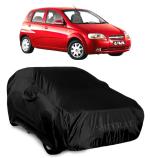SHIVRAT Presents Semi Waterproof and Dustproof Car Body Cover Compatible With Chevrolet Aveo U-VA All Variants_Black Color With Mirror Slots