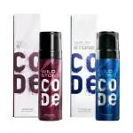 Wild Stone CODE Titanium and Iridium Body Perfume for Men, Pack of 2 (150ml each)|No Gas Deodorant|Long Lasting Body Spray