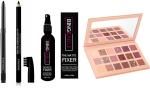 Buy Tya Kajal Eyebrow Pencil And Fixer With Shades 18 Colours Nude Eyeshadow Palette (Set Of 4)