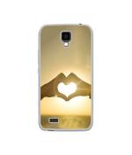 Casotec Heart in Hand Shape Design Printed Silicon Soft TPU Back Case Cover for Gionee P2S