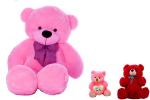 ARVEL Pink and Red Teddy Bear Combo (Pack of 3)