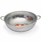 4tens Steel Strainer Drainer for Rice Fruits Vegetable Noodles Pasta Grains Washing Filter Basket