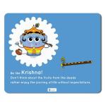 Indigifts Mousepad for Laptop Be like Krishna Printed Blue Mouse Pad 8.5x7 inches - Printed Mouse Pad ,Religious Gift Items,India Souvenir Gifts