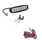 KOZDIKO 6 LED Rectangular Fog Light Bar Spot Beam White Light For Honda PCX 150
