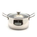 Coconut Mysore Royal Stainless Steel Induction Cook and Serve Handi with Glass Lid 1 L