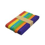 Abaj Wooden Multicolor Ice Cream Sticks For Diy Crafts, Hobby Crafts - 15X2 Cm (Pack Of 50)