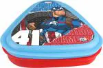 SKI Pyramid Triangle Lunch Box with Small Inner Container (Captain America)