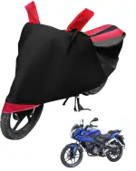 Auto Hub Bike Cover for Bajaj Pulsar 150 , Dustproof UV Protection water resistant Custom Fit Cover-(Black-Red)