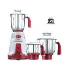 Prestige Deluxe-VS 750 W Mixer Grinder, 3 Stainless Steel Jars (1500 ml, 1000 ml, 300 ml) (Red, White)