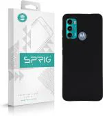 Sprig Liquid Silicone Black Back Cover For Motorola G60, Moto G60