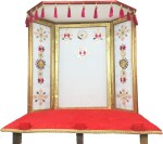 DECORATION CRAFT Eco friendly Made with Wood & Cloth, Ganesh Temple - Big Size