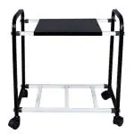 Inaithiram IBTSD100PPR Inverter Battery Trolley 100kg Capacity for Single/Double Tubular Battery, All Weather Metal Frame PP Wheels with Brakes