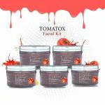 Glamroot Tomato Skin Brightening Complete 5 Step Facial Kit for Instant Glowing Skin