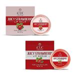iCUC Lip Care Combo of Juicy Strawberry Lip balm & Lip Scrub,