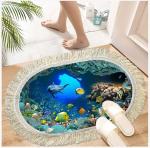 Virth Bathroom Mat Quick Dry Anti Slip Rubber Mat For Bathroom (Ocean)