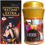 Herbshd Herbo Gold Powder 100gm & RXTIME EXTRA 30 Tablet For Sexual Weakness (Pack Of 2) (Pack of 2)