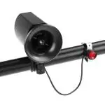 Inditradition Bicycle Siren Horn Bell 6 in 1 Alarm Sounds | 140 DB Sound, Waterproof, with Mounting Bracket (Black)