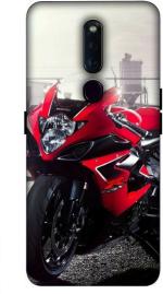 SARTOOLIYA Oppo F11 Pro Multicolor Plastic Bike Sports, Racing Printed Water Proof Back Cover