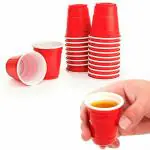 Tickles Easy Grip Red Party Cups Disposable Drinking For Iced Tea, Smoothies, Punch, Cocktails & Cold Drinks Glasses (Pack Of 12 Size: 60 ml)