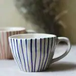 Weaving Homes Store Blue Lined Ceramic Coffee and Pottery Mug 230 ml (WHS_006)