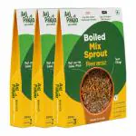 Aaj Pakao Boiled Mix Sprout, Ready to Cook, Ideal for Quick Salad / Soup / Curry, 100% Natural (Pack of 3 x 300g Each)