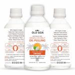 OldGoa Oil Pulling Orange Ayurvedic Mouthwash For Healthy Teeth & Gums, Bad Breath, Healthier Oral Hygiene, Teeth Whitening, Fresh Breath, Detoxification | Oral & Dental Care| Best Formula (200 ML)