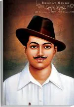 Surmul Multicolor Sunboard Medium Bhagat Singh Poster Date Of Birth Day Quotes Motivational Removable Sticker