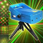 FINGER THREE Party Mini Laser Projector Stage Lighting Sound Activated Dot Design Laser Light for Party and DJ with Mini-Tripod Stand (Plug-in)