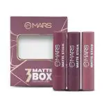 MARS Matte Box Set of 3 Lipsticks for Women Pack of 1 - (03-Plum)