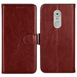 JOBINKA Lenovo K6 Note Vintage Leather flip Case Cover| Inside TPU with Card Pockets Wallet Stand Magnetic Closure 360 Degree Complete Protection Vintage Flip Cover for Lenovo K6 Note - Brown