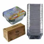 Freshee Aluminium Foil Container with Lid 450ml Handy Pack 200pcs Disposable Aluminium Box Containers for Food Packing