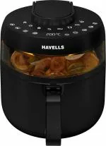 Havells Prolife Crystal 1500 Watt Air Fryer 5L Pan with Digital Display Touch Screen, Black